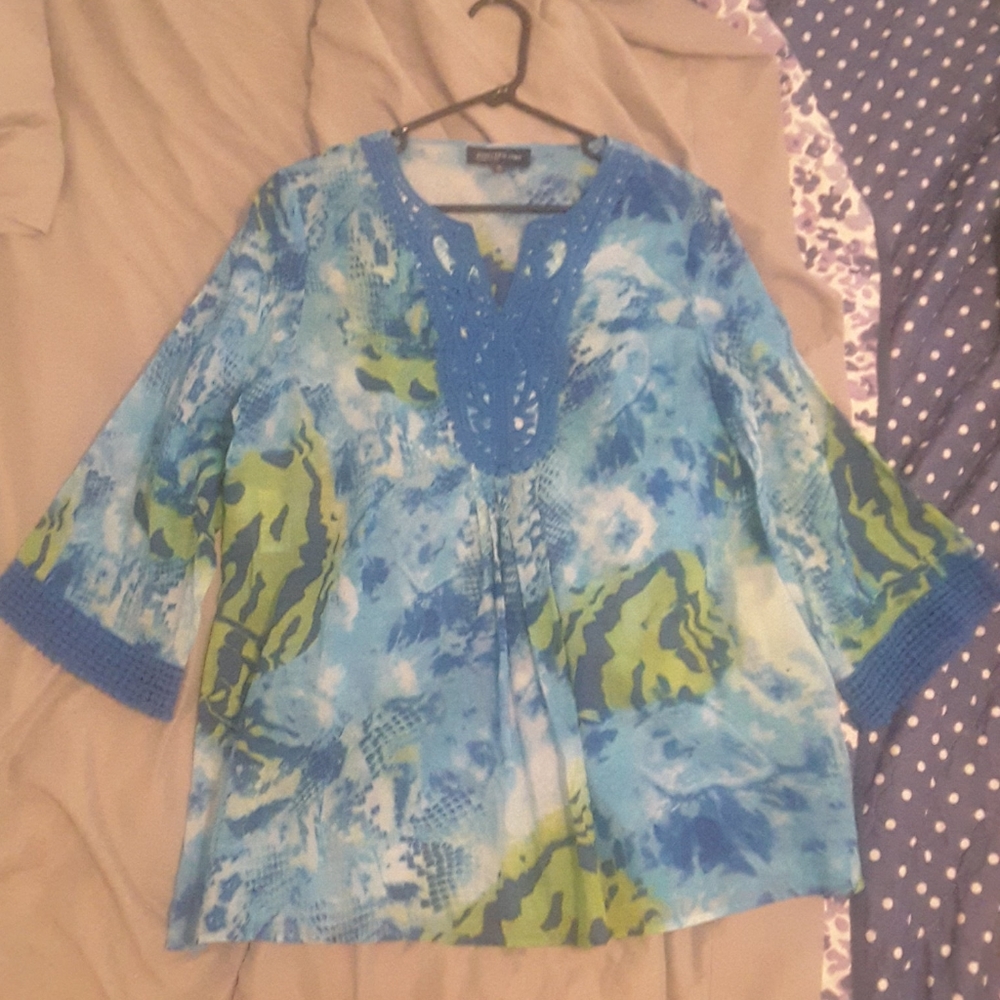 Women's Jones New York 3/4 Sleeve Size Medium top